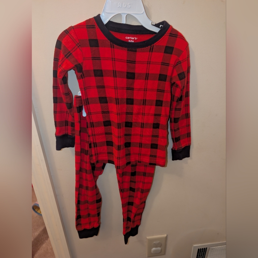 Carter's Red and Black Plaid Pajama Set